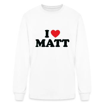 Love Matt I Heart Matt - Men's Long Sleeve T-Shirt - white - Front