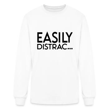 Easily Distracted - Men's Long Sleeve T-Shirt - white - Front