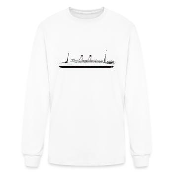 Drawing Of A Ship - Men's Long Sleeve T-Shirt - white - Front