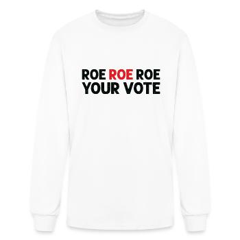 Roe Roe Roe Your Vote - Men's Long Sleeve T-Shirt - white - Front