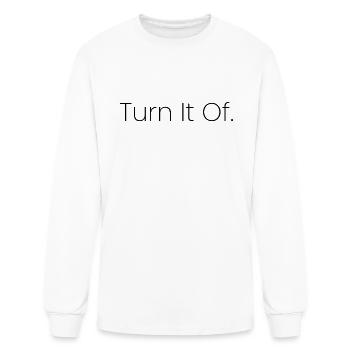 Turn It Of - Men's Long Sleeve T-Shirt - white - Front