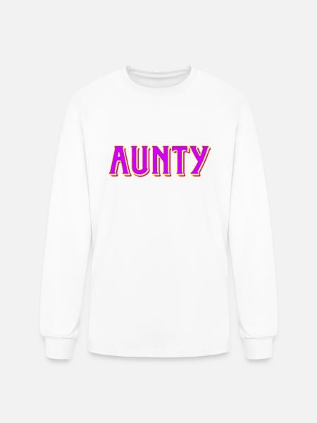 Aunty - Men's Long Sleeve T-Shirt - white