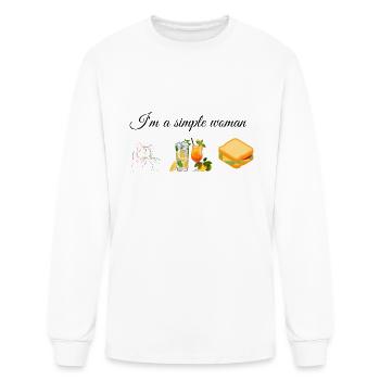 I'm a simple woman International Dog day - Men's Long Sleeve T-Shirt - white - Front