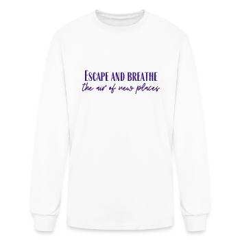 Escape And Breathe - Men's Long Sleeve T-Shirt - white - Front