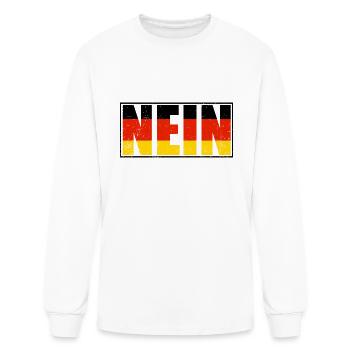 German Flag Nein - Men's Long Sleeve T-Shirt - white - Front