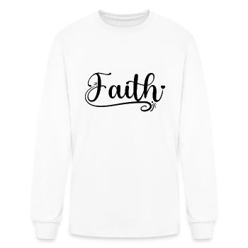 Faith - Men's Long Sleeve T-Shirt - white - Front