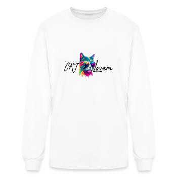 CAT LOVERS - Men's Long Sleeve T-Shirt - white - Front