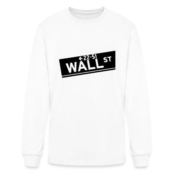 wall st - Men's Long Sleeve T-Shirt - white - Front