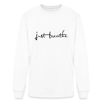 breathe - Men's Long Sleeve T-Shirt - white - Front
