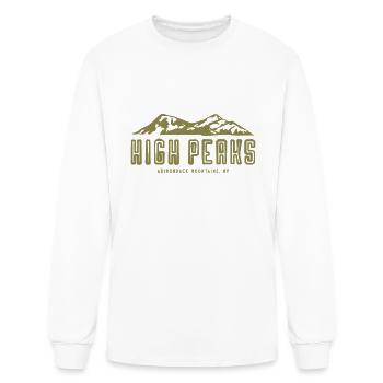 High Peaks Adirondack Mountains Hiking - Men's Long Sleeve T-Shirt - white - Front
