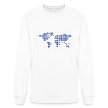 World map - Men's Long Sleeve T-Shirt - white - Front