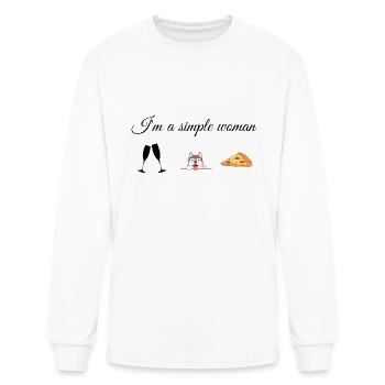 I'm a simple woman International Dog day - Men's Long Sleeve T-Shirt - white - Front