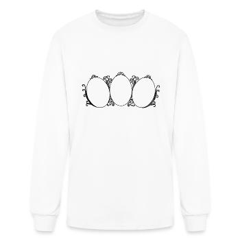 Triple frame - Men's Long Sleeve T-Shirt - white - Front