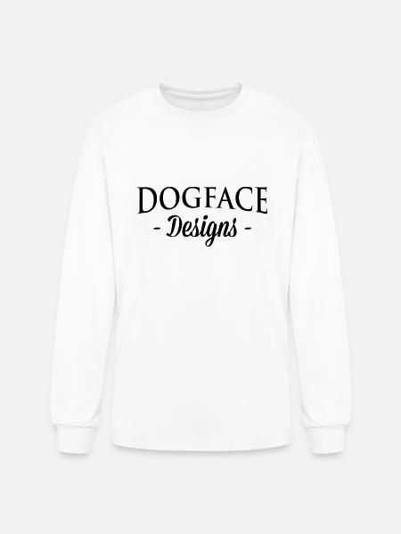 dogface-sleeve-dark - Men's Long Sleeve T-Shirt - white