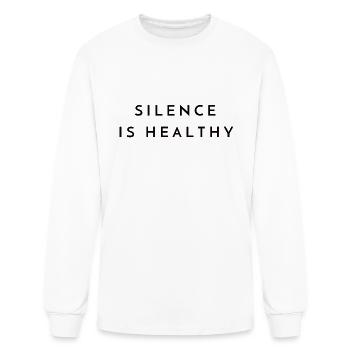 Silence Is Healthy - Men's Long Sleeve T-Shirt - white - Front