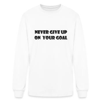 Never give up on your goal - Men's Long Sleeve T-Shirt - white - Front