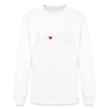 Love With A Heart - Dark - Men's Long Sleeve T-Shirt - white - Front