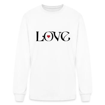 Love With A Heart - Men's Long Sleeve T-Shirt - white - Front