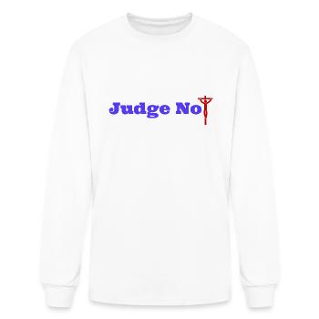 Judge Not - Men's Long Sleeve T-Shirt - white - Front