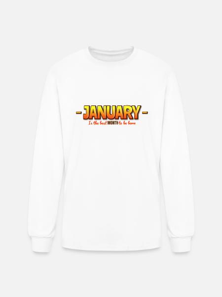 JANUARY - Men's Long Sleeve T-Shirt - white