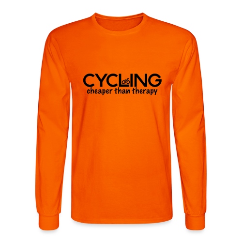 Cycling Cheaper Therapy - Men's Long Sleeve T-Shirt