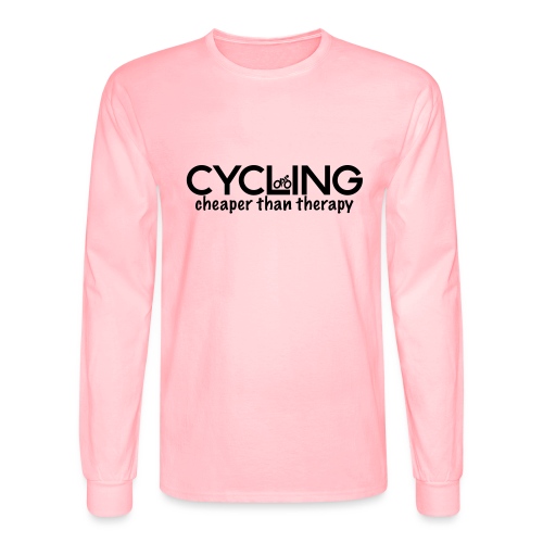 Cycling Cheaper Therapy - Men's Long Sleeve T-Shirt