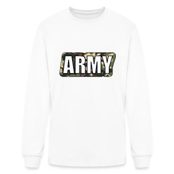 armée - T-shirt à manches longues Homme - blanc - Devant