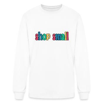 Shop Small - Men's Long Sleeve T-Shirt - white - Front