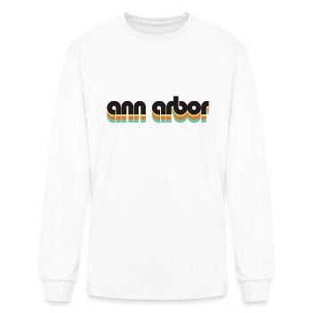 Ann Arbor Retro Throwback - Men's Long Sleeve T-Shirt - white - Front