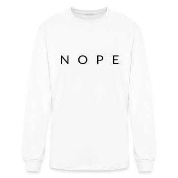 nope - Men's Long Sleeve T-Shirt - white - Front
