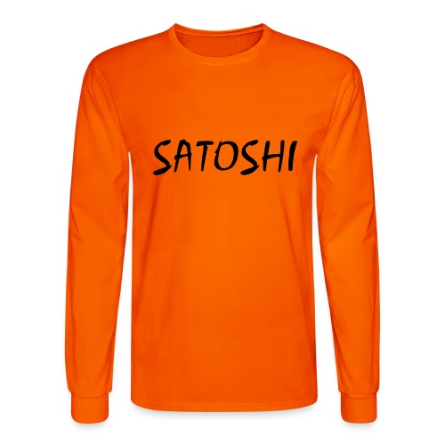 Satoshi only name stroke btc founder nakamoto - Men's Long Sleeve T-Shirt