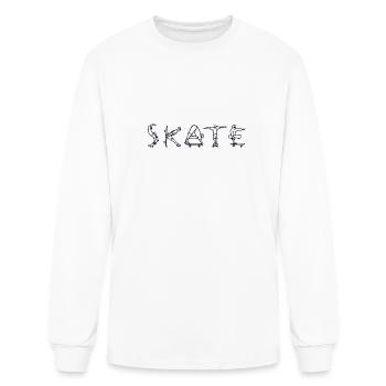 SKATE - Men's Long Sleeve T-Shirt - white - Front