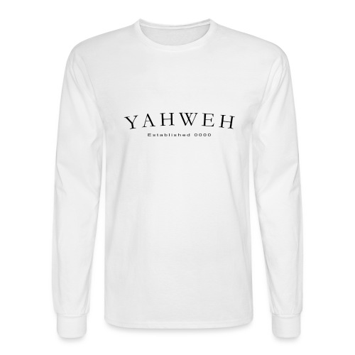 Yahweh Established 0000 in black - Men's Long Sleeve T-Shirt