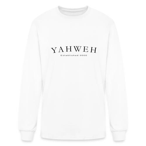 Yahweh Established 0000 in black - Men's Long Sleeve T-Shirt