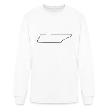 Tennessee Outline - Men's Long Sleeve T-Shirt - white - Front