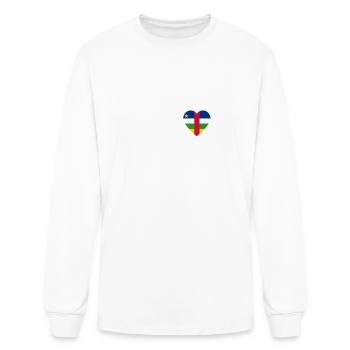 Central African Heartbeat I Love Central African R - Men's Long Sleeve T-Shirt - white - Front