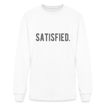 Satisfied Happy Grateful Success Vibes Slogans - Men's Long Sleeve T-Shirt - white - Front
