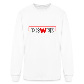 POWER - Men's Long Sleeve T-Shirt - white - Front