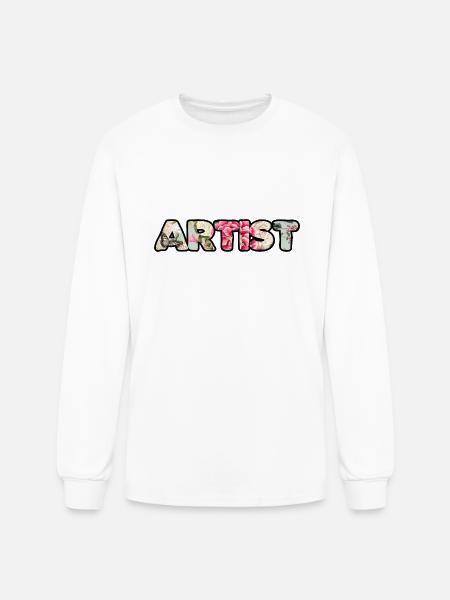 Artist roses - Men's Long Sleeve T-Shirt - white