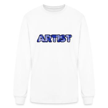 Artist blue camo - Men's Long Sleeve T-Shirt - white - Front