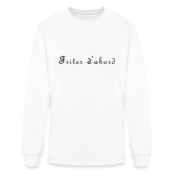 Fries First - Men's Long Sleeve T-Shirt - white - Front