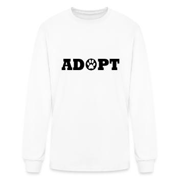 Adopt animals - Men's Long Sleeve T-Shirt - white - Front