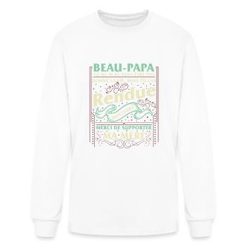 Beau Papa Tee Shirt Bonus Père Rendu La Vie - Men's Long Sleeve T-Shirt - white - Front