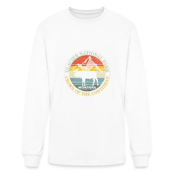 Chemise du parc national des Glaciers, Glacier National - T-shirt à manches longues Homme - blanc - Devant