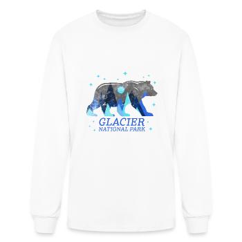 Parc national des Glaciers, Retro Glacier Montana - T-shirt à manches longues Homme - blanc - Devant