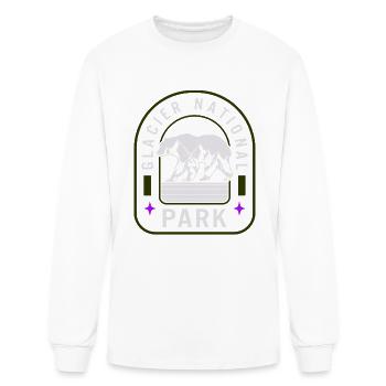 Parc national des Glaciers, Grizzli des glaciers rétro - T-shirt à manches longues Homme - blanc - Devant