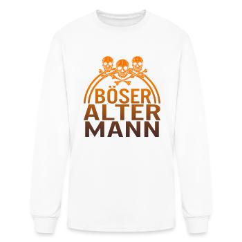 Shirt, böser alter Mann, lustiges Schädel-T-Shirt - Men's Long Sleeve T-Shirt - white - Front