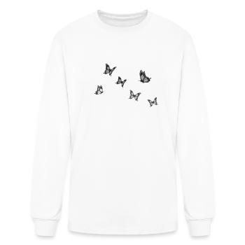 Breast Feeding Shirt, Peace Love Breastfeeding - Men's Long Sleeve T-Shirt - white - Front