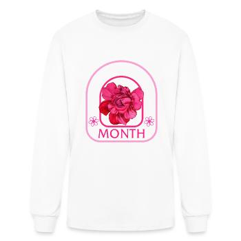 National Breastfeeding Awareness Month Floral - Men's Long Sleeve T-Shirt - white - Front