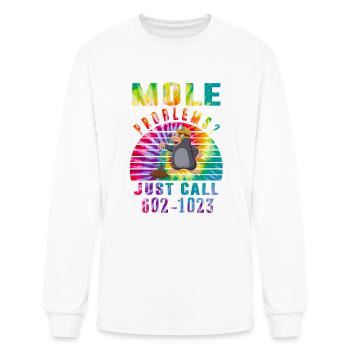 Vintage Mole Day Mole Problems Just Call - Men's Long Sleeve T-Shirt - white - Front